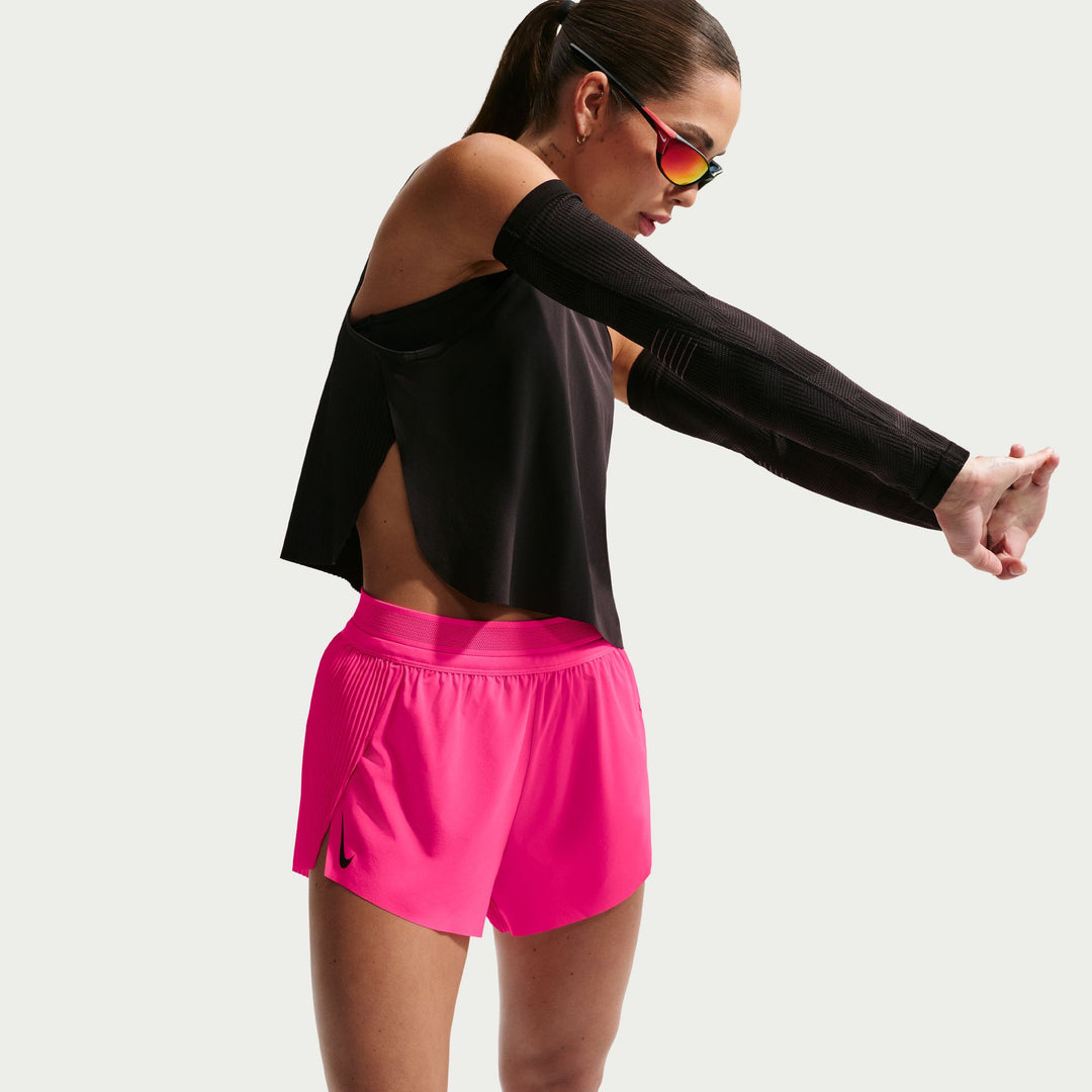 Nike AeroSwift Women's Dri-FIT ADV Mid-Rise 3" Brief Lined Running Shorts - Hyper Pink/Black - SU26