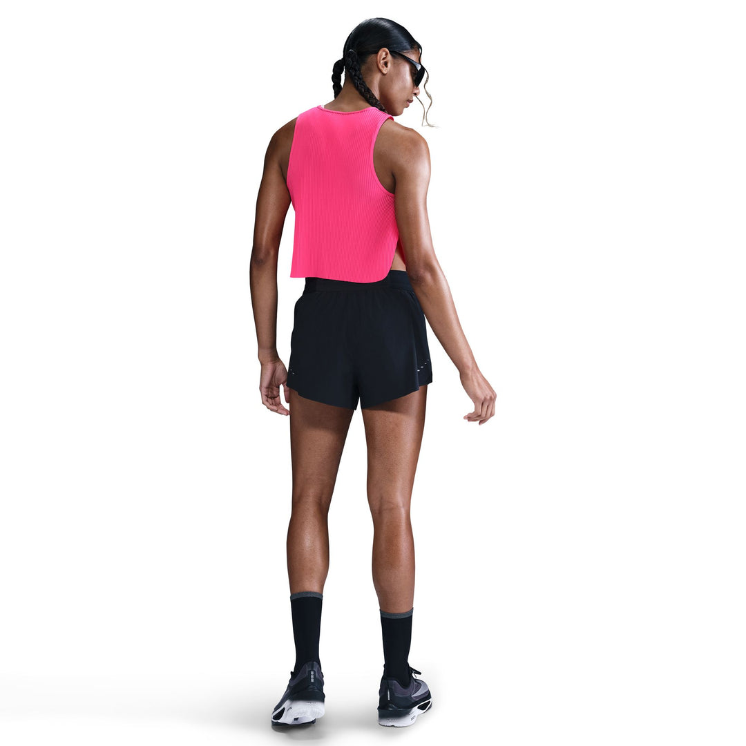 Nike Womens Dri-FIT ADV Cropped Running Tank Top - Hyper Pink/Black - FA25
