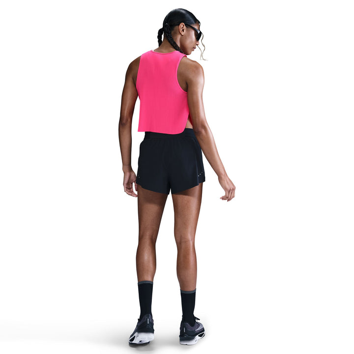 Nike Womens Dri-FIT ADV Cropped Running Tank Top - Hyper Pink/Black - FA25