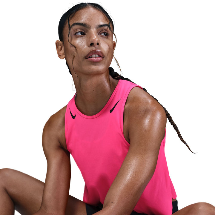 Nike Womens Dri-FIT ADV Cropped Running Tank Top - Hyper Pink/Black - FA25