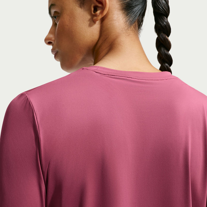 Nike One Classic Womens Dri-FIT L/S Top - Pink Smoke/White - FA26