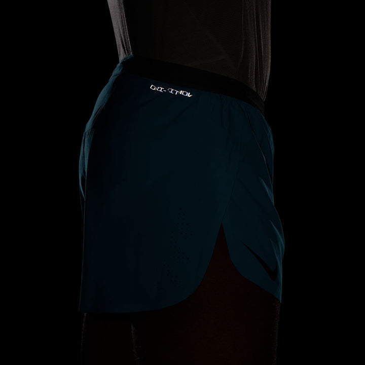 Nike Mens Dri-FIT ADV 4" Brief-Lined Aeroswift Short - Light Current Blue/Black - SU26