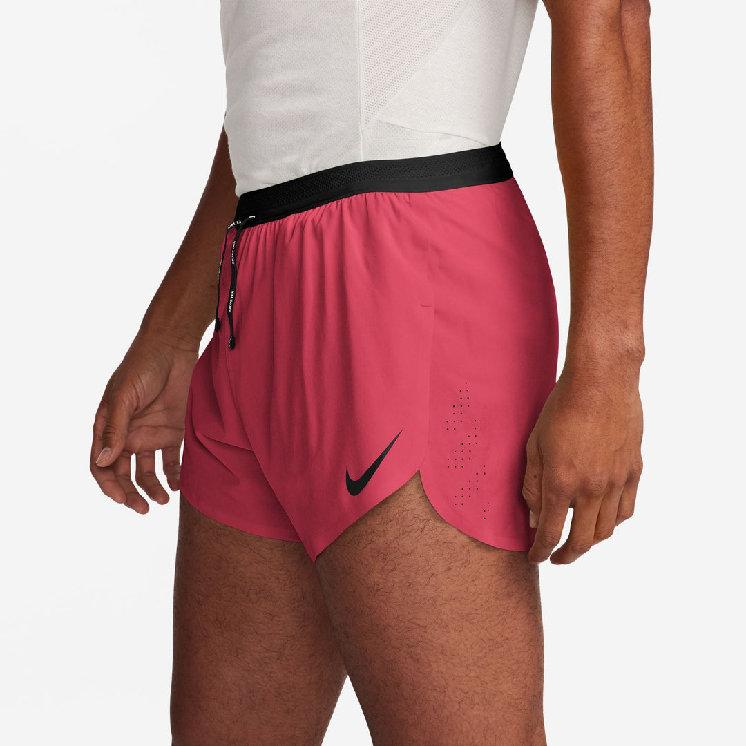 Nike Mens Dri-FIT ADV 4" Brief-Lined Aeroswift Short - Fusion Red/Black - SU26