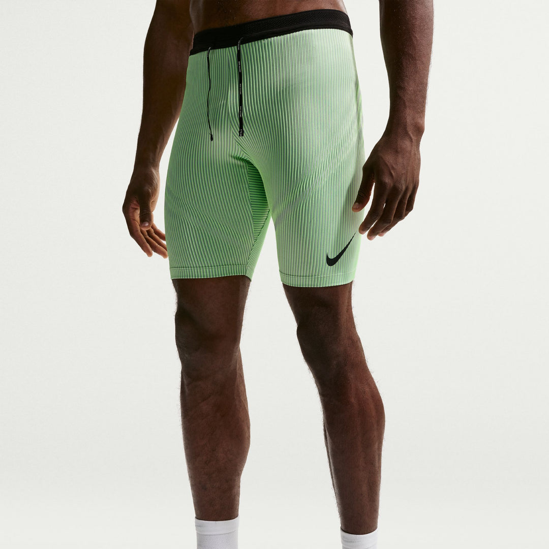 Nike Mens Dri-FIT ADV 1/2 Length AeroSwift Tights - Lime Blast/Steam/Light Silver/Black