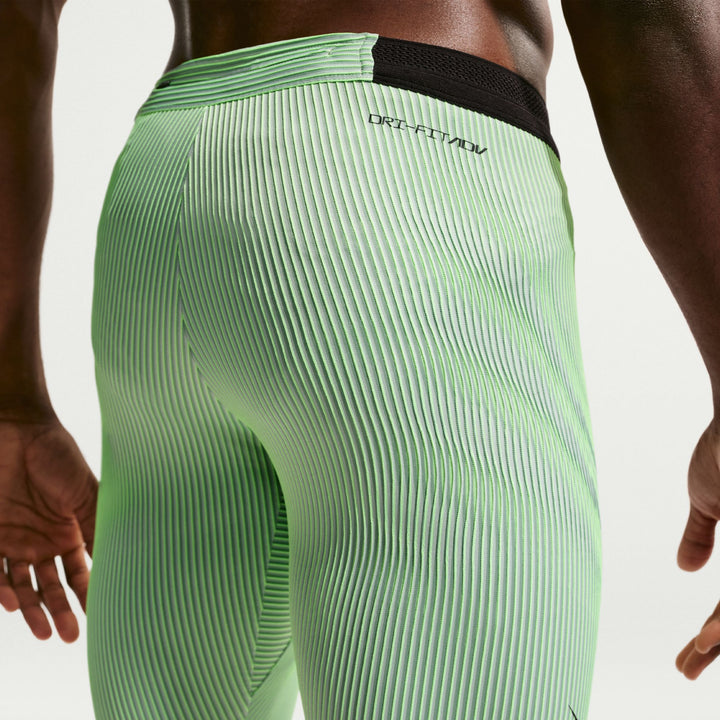 Nike Mens Dri-FIT ADV 1/2 Length AeroSwift Tights - Lime Blast/Steam/Light Silver/Black
