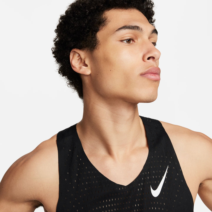 Nike Mens AeroSwift Dri-FIT ADV Running Singlet - Black/Summit White - HO25