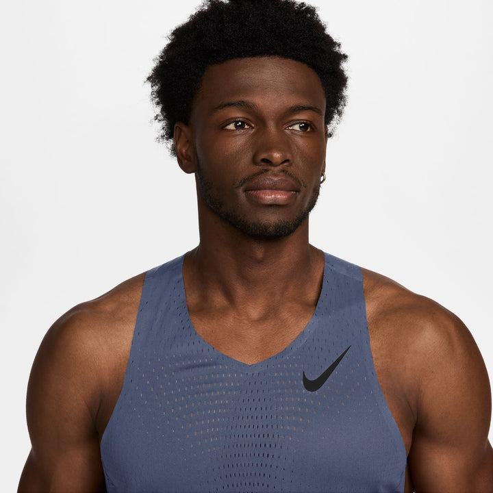 Nike Mens AeroSwift Dri-FIT ADV Running Singlet - Diffused Blue/Black