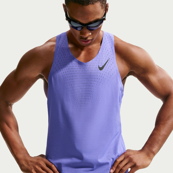 Nike Herren AeroSwift Dri-FIT ADV Lauf-Singlet – Saphir/Schwarz