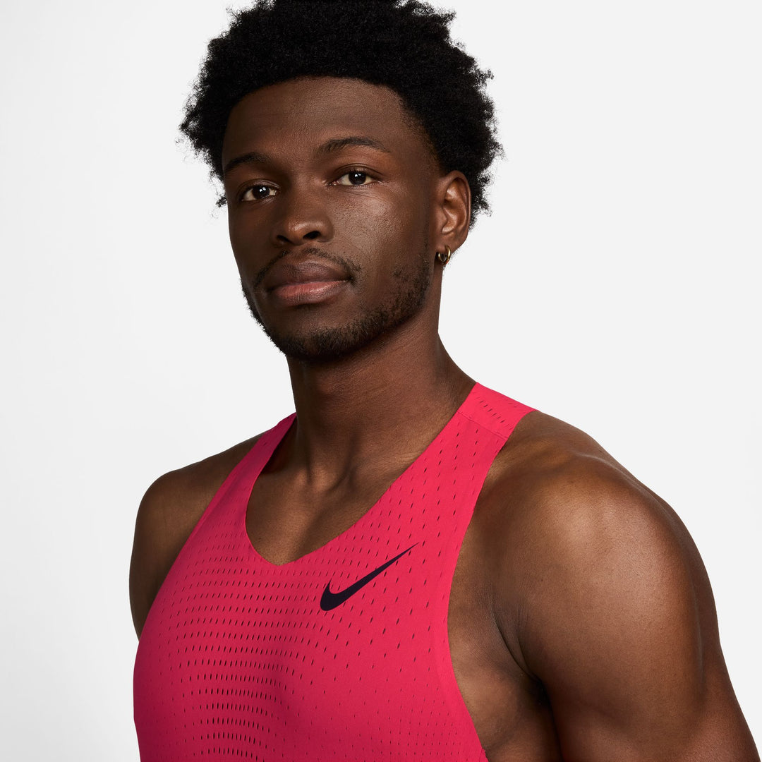 Nike Mens AeroSwift Dri-FIT ADV Running Singlet - Fusion Red/Black - SU26