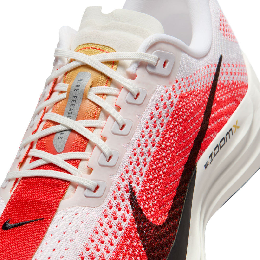 Nike Mens Pegasus Plus - White/Black/Bright Crimson/Topaz Gold - Neutral - SP26
