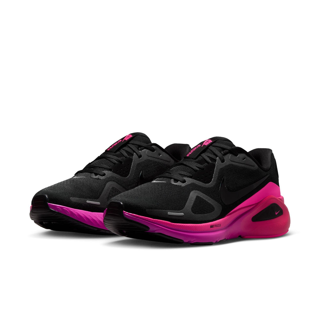 Nike Womens Structure 26 - Black/Black/Hyper Pink/Laser Crimson - Stability - FA26