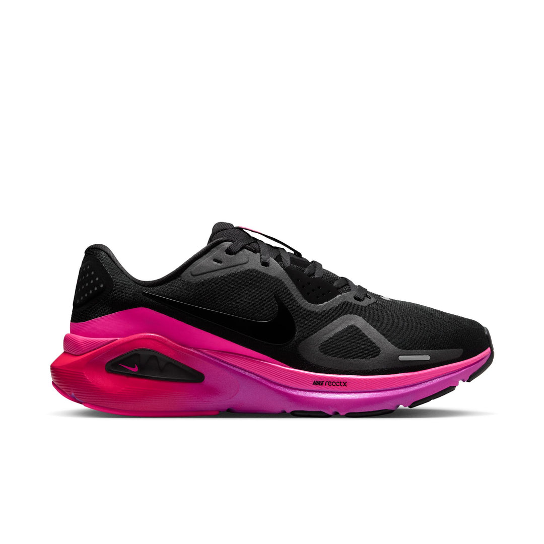 Nike Womens Structure 26 - Black/Black/Hyper Pink/Laser Crimson - Stability - FA26