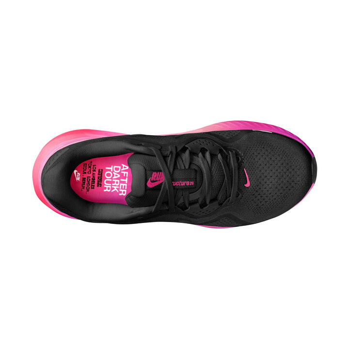 Nike Womens Structure 26 - Black/Black/Hyper Pink/Laser Crimson - Stability - FA26