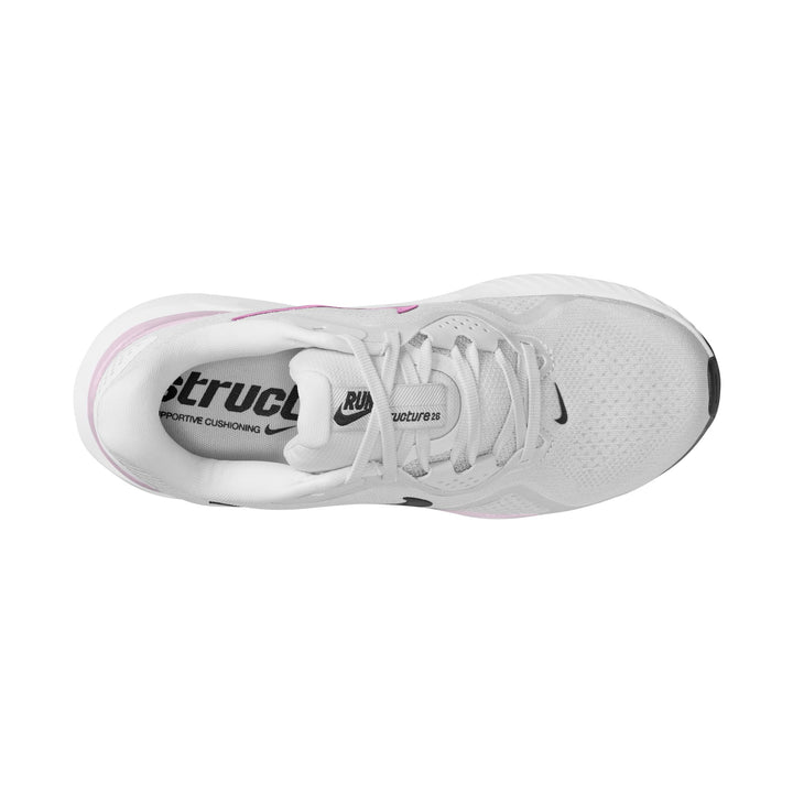 Nike Womens Structure 26 - White/Black/Bleached Lilac/Light Magenta - Stability - FA26