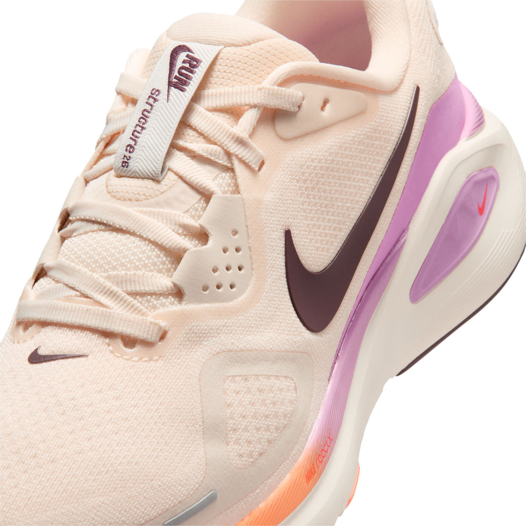 Nike Damen Structure 26 – Kreide/Tattoo/Helles Magenta/Orange Pulse – Stabilität – SU26