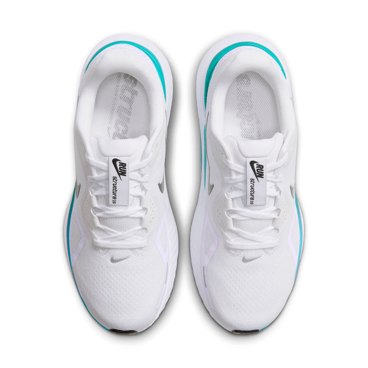 Nike Womens Structure 26 - White/Metallic Cool Grey/Energy/Baltic Blue - Stability - HO26