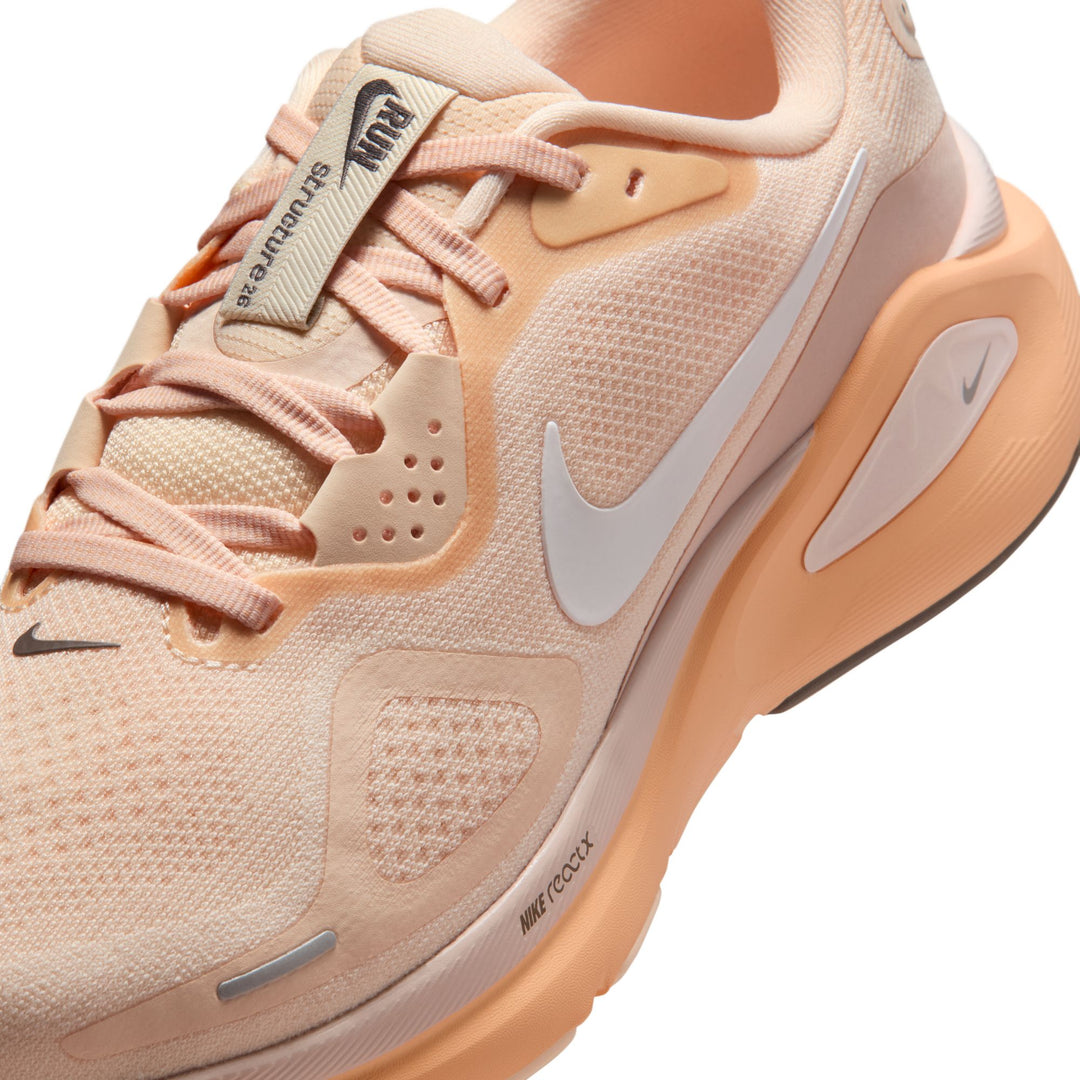 Nike Damen Structure 26 – Guava Ice/Sail/Silt Red/Orange Chalk – Stabilität – HO25
