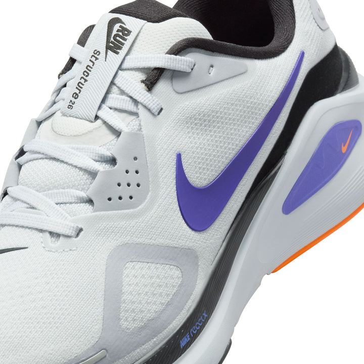 Nike Mens Structure 26 - Pure Platinum/Persian Violet/Wolf Grey - Stability - AW25