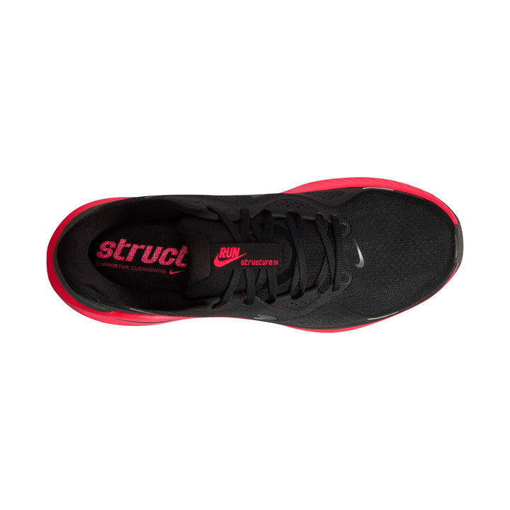 Nike Mens Structure 26 - Black/Metallic Dark Grey/Bright Crimson - Stability - FA26