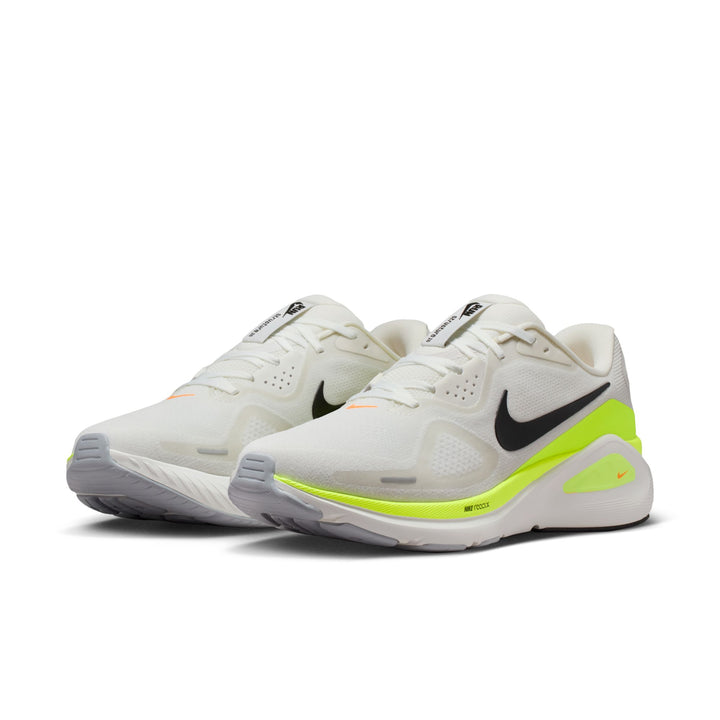 Nike Mens Structure 26 - Summit White/Black/Volt/Total Orange - Stability - SP26