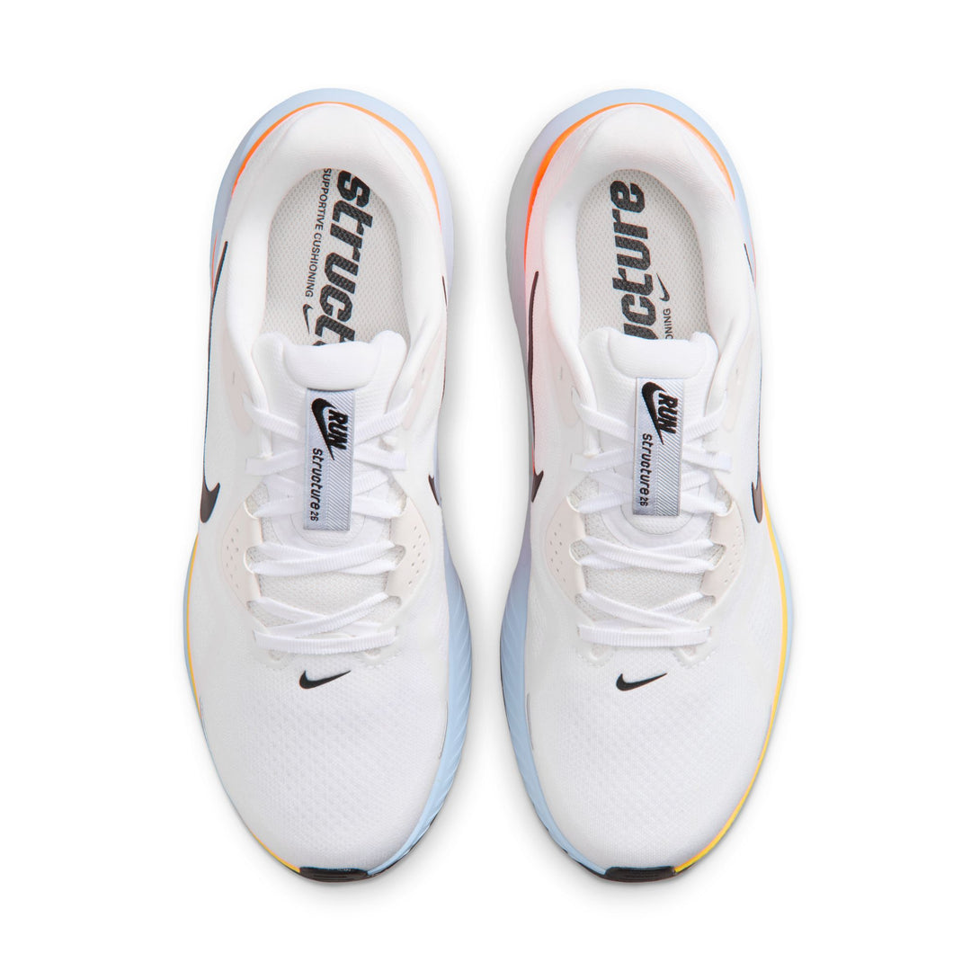Nike Mens Structure 26 - White/Black/Hydrogen Blue/Total Orange - Stability - SU26