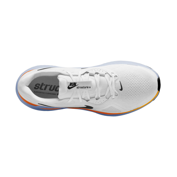 Nike Mens Structure 26 - White/Black/Hydrogen Blue/Total Orange - Stability - SU26