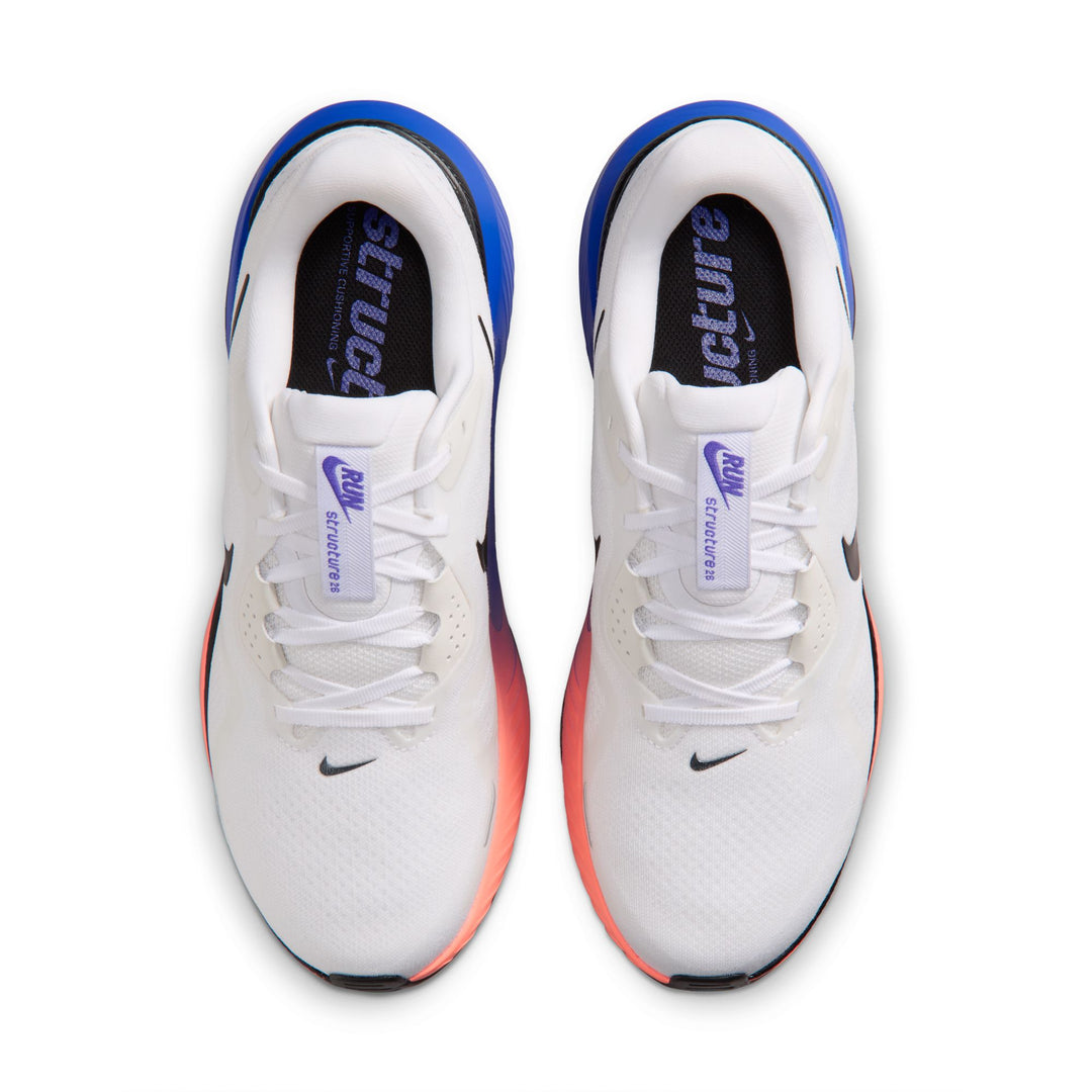 Nike Mens Structure 26 - White/Black/Atomic Pink/Racer Blue - Stability - SU26