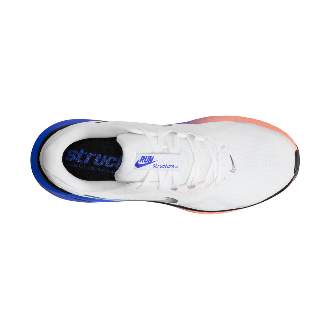 Nike Mens Structure 26 - White/Black/Atomic Pink/Racer Blue - Stability - SU26