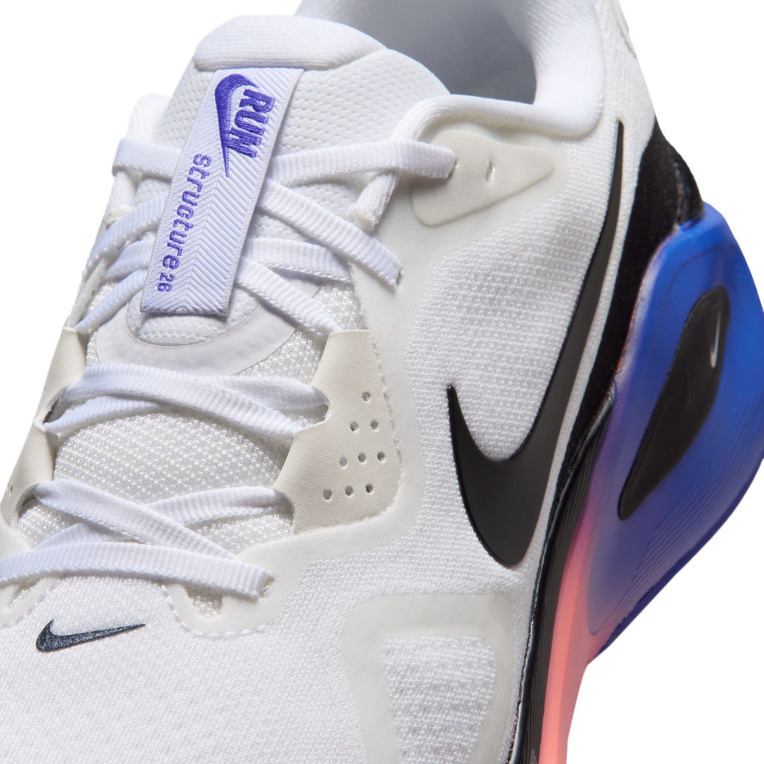 Nike Mens Structure 26 - White/Black/Atomic Pink/Racer Blue - Stability - SU26
