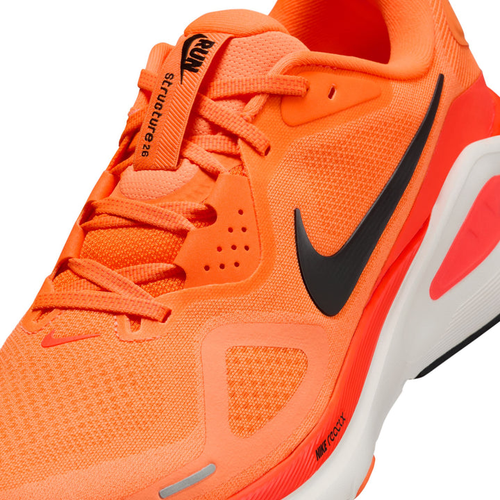 Nike Mens Structure 26 - Total Orange/Black/Total Crimson - Stability - AW25