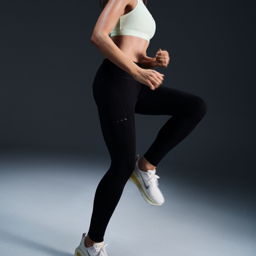 Nike Womens High Waisted 7/8 Swift Tight With Pockets - Black/Reflective Silver