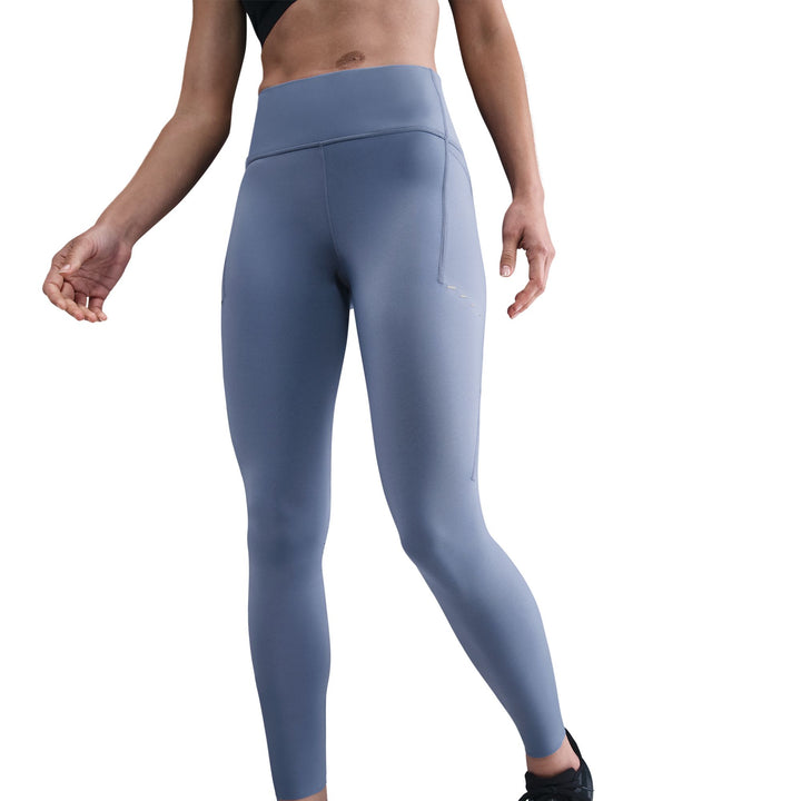 Nike Damen 7/8 Swift Tight mit hoher Taille und Taschen – World Indigo/Reflective Silver