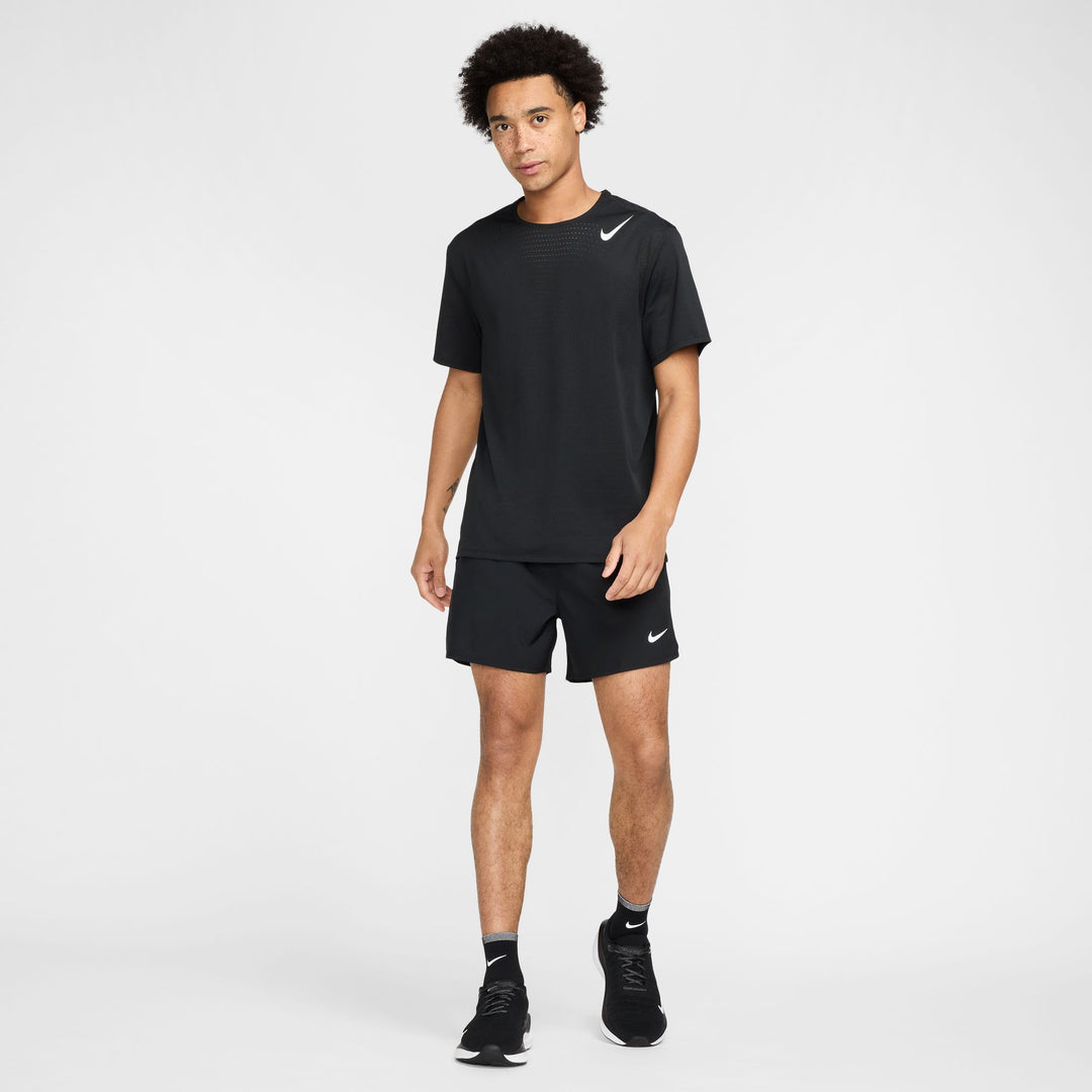 T-shirt Nike Dri-FIT ADV AeroSwift à manches courtes pour hommes - Noir/Blanc sommet