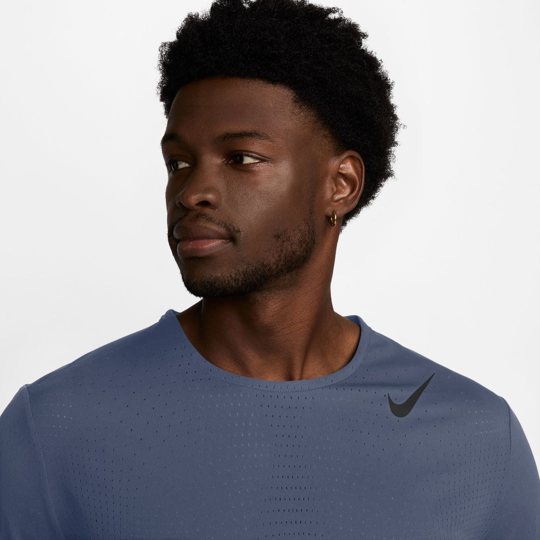 Nike Mens Dri-FIT ADV Short Sleeve AeroSwift Tee - Diffused Blue/Black