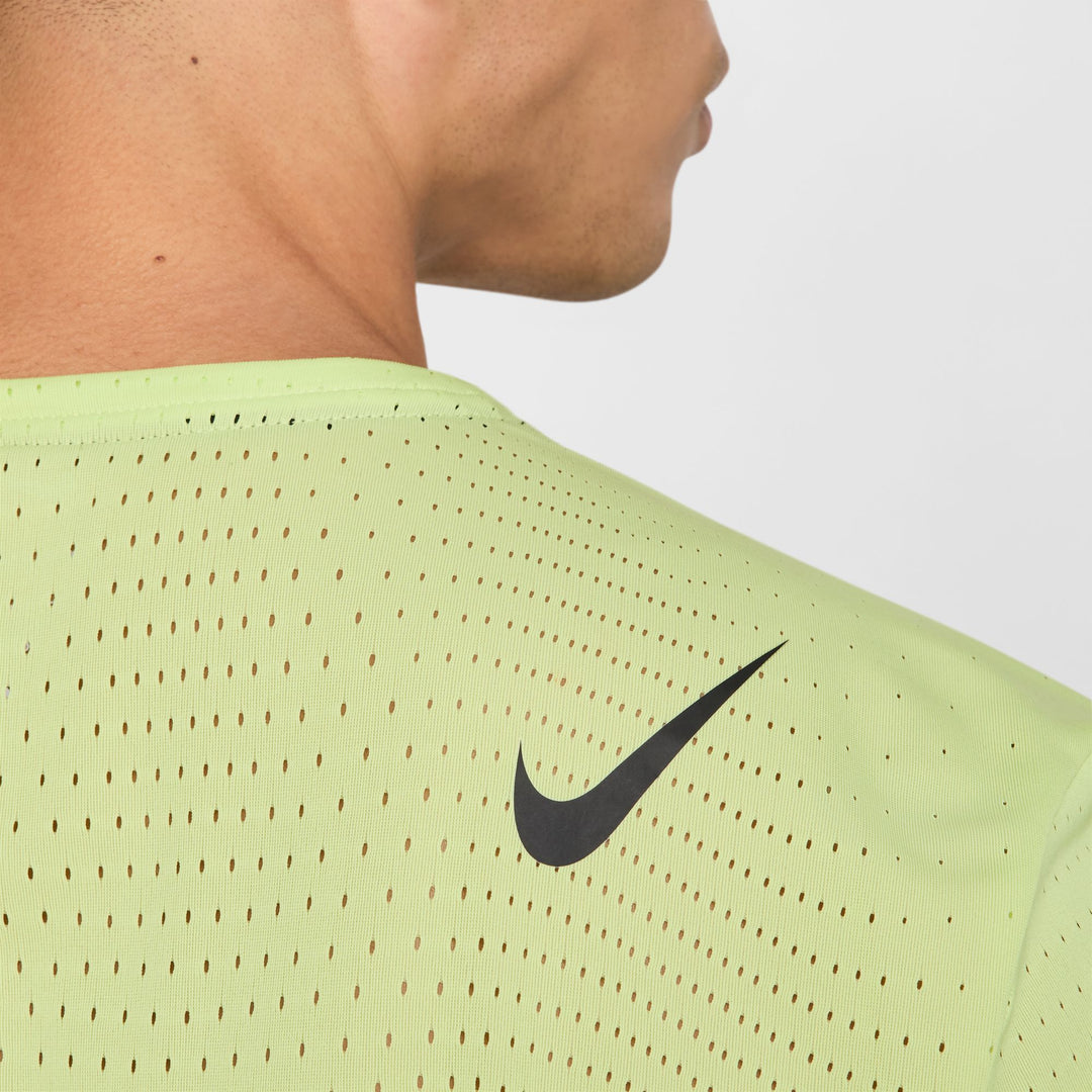 Nike Mens Dri-FIT ADV Short Sleeve AeroSwift Tee - Light Lemon Twist/Black - HO26