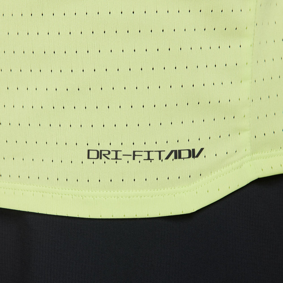Nike Mens Dri-FIT ADV Short Sleeve AeroSwift Tee - Light Lemon Twist/Black - HO26