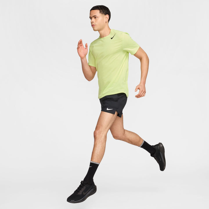 Nike Mens Dri-FIT ADV Short Sleeve AeroSwift Tee - Light Lemon Twist/Black - HO26