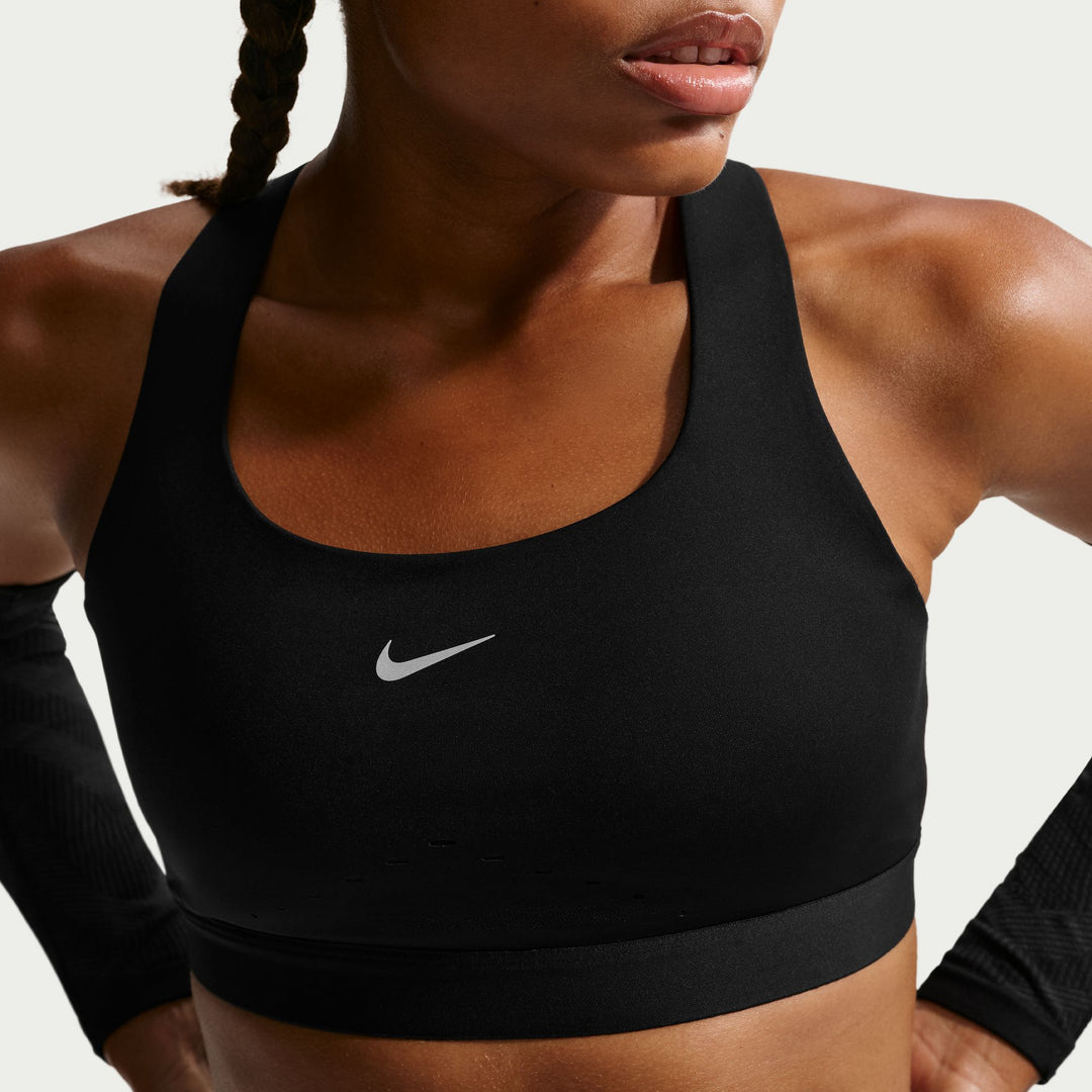 Nike Swift Womens High-Support Lightly Lined Sports Bra - Black/Reflective Silver - SP26