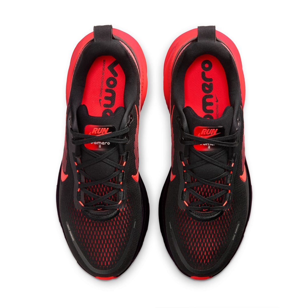 Nike Mens Vomero 18 - Black/Bright Crimson/University Red - Neutral - FA26