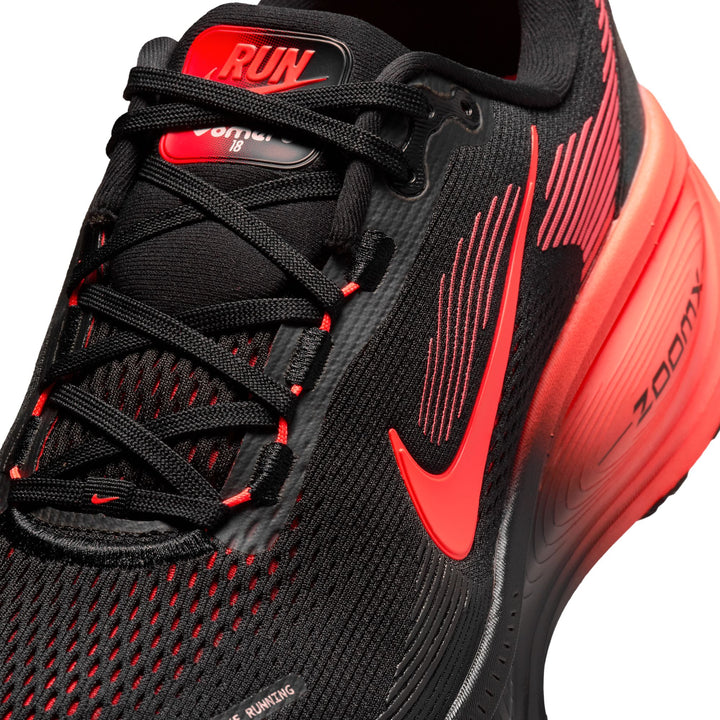 Nike Mens Vomero 18 - Black/Bright Crimson/University Red - Neutral - FA26
