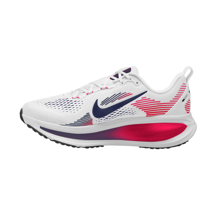 Nike Herren Vomero 18 – Weiß/Midnight Navy/Bright Crimson/Schwarz – Neutral – SU26