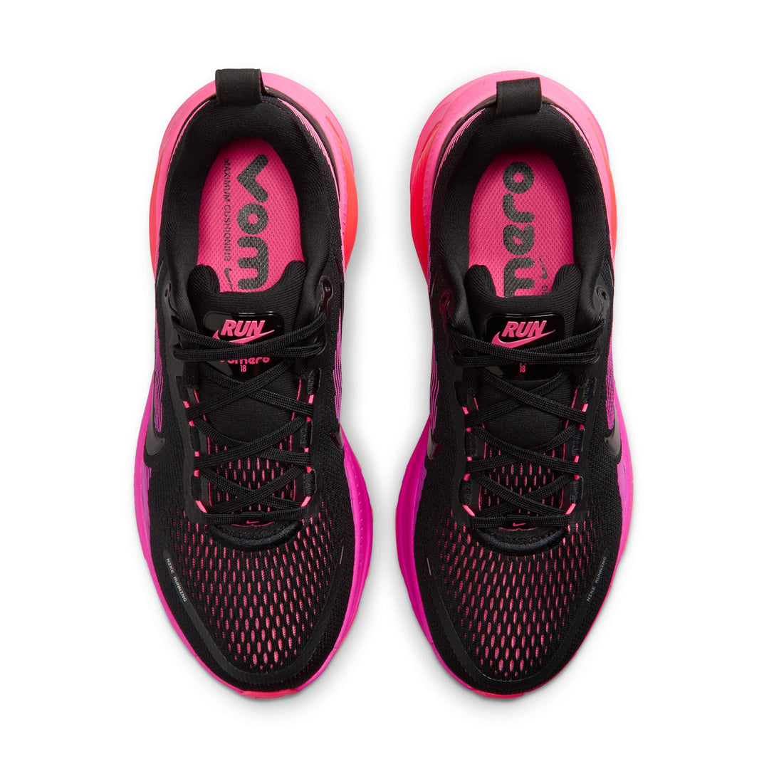 Nike Womens Vomero 18 - Black/Black/Hyper Pink/Laser Crimson - Neutral - FA26