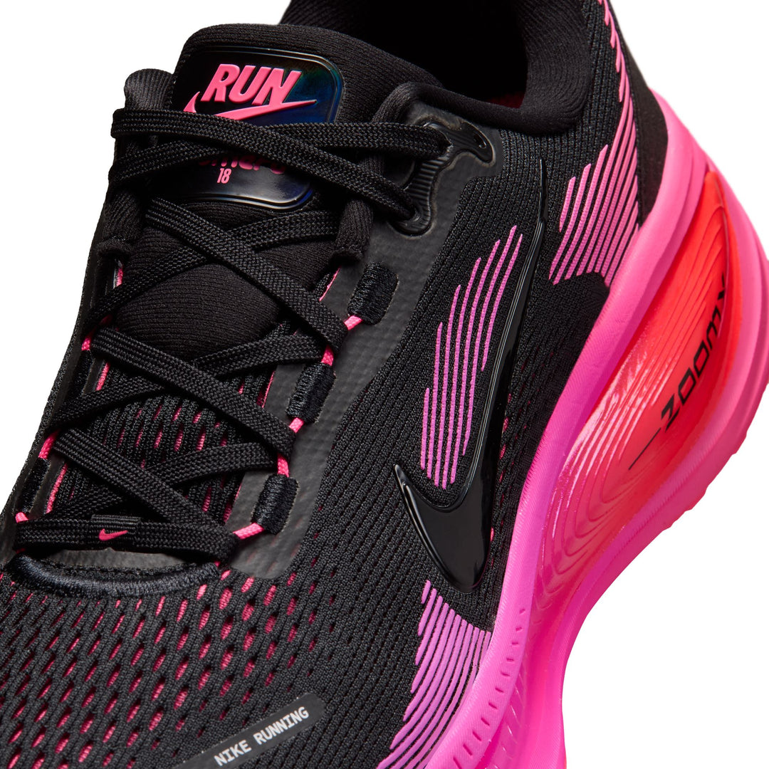 Nike Womens Vomero 18 - Black/Black/Hyper Pink/Laser Crimson - Neutral - FA26