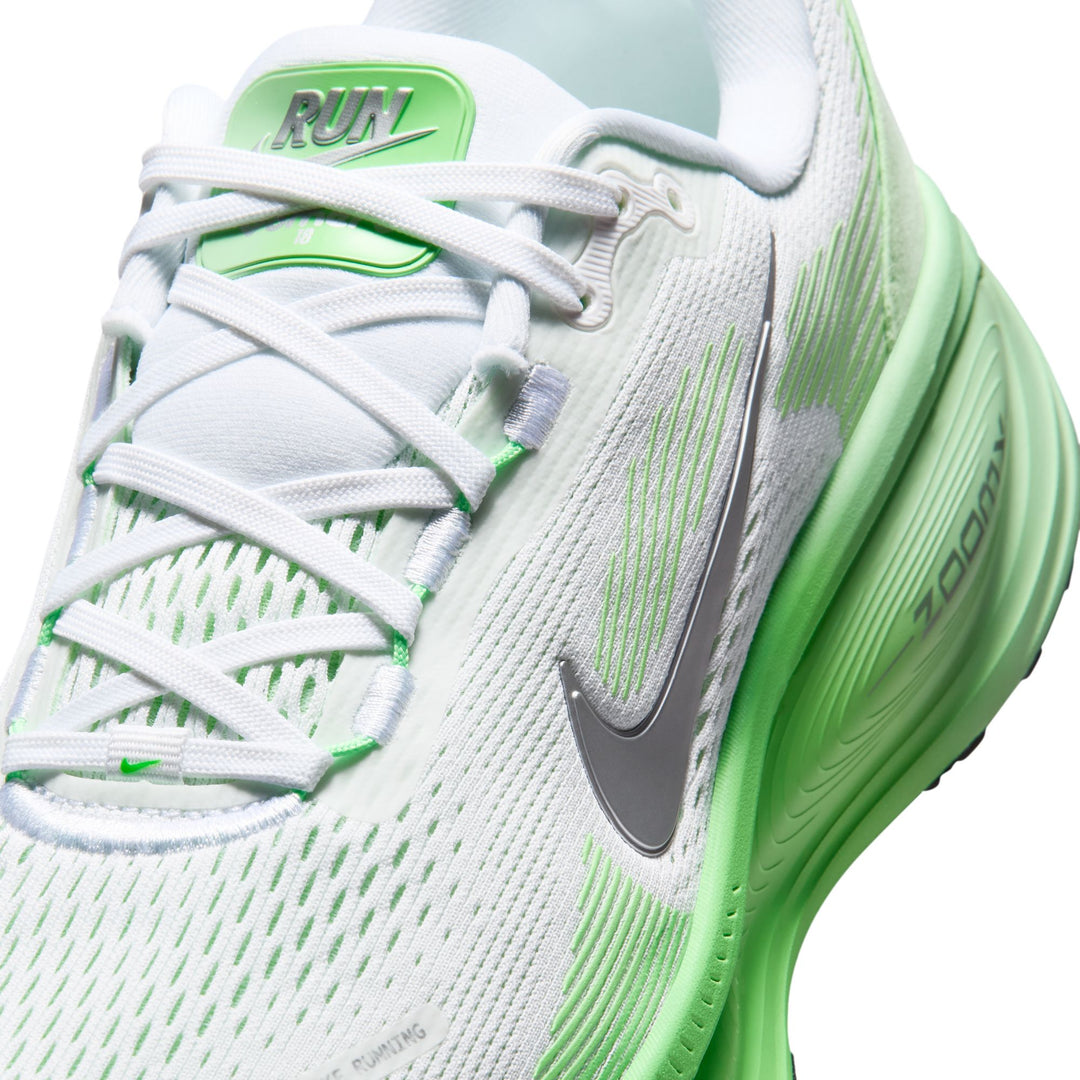 Nike Womens Vomero 18 - White/Metallic Silver/Illusion Green - Neutral - FA26