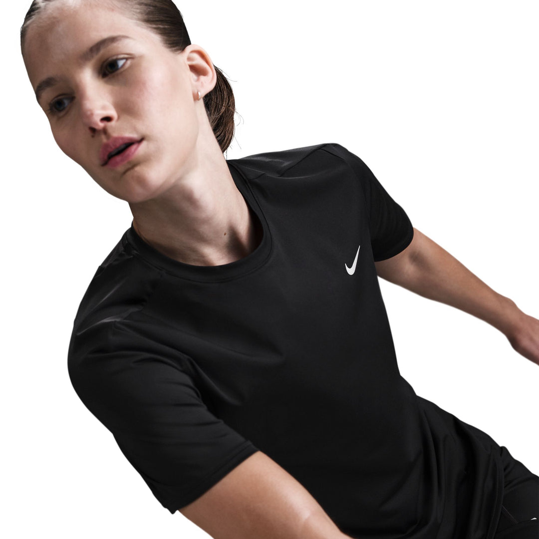 Nike Women's Dri-FIT Short-Sleeve Swift Tee - Black/Reflective Silver - HO25