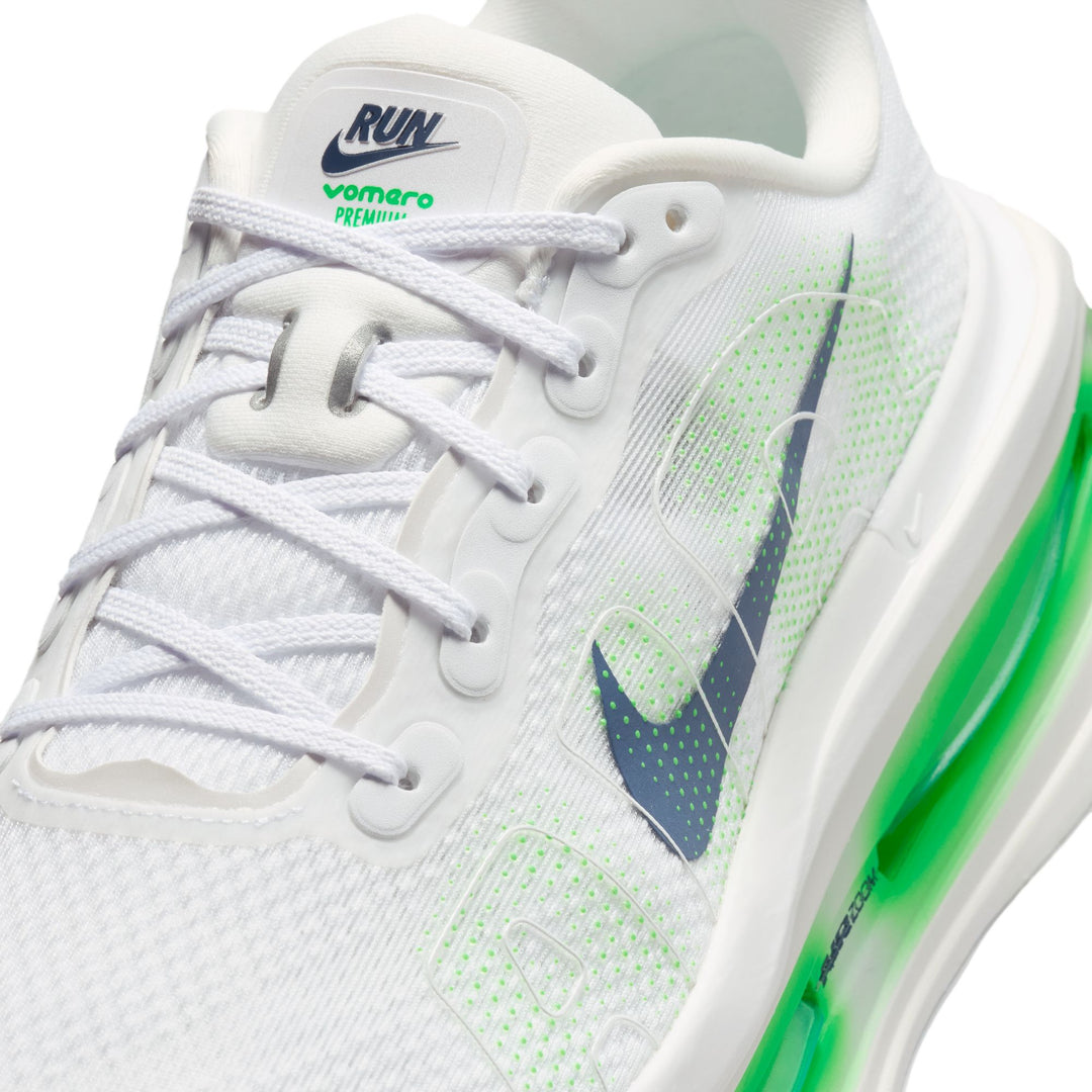 Nike Mens Vomero Premium - White/Midnight Navy/Green Spark- Neutral - SU26