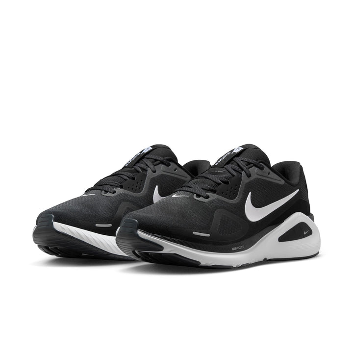 Nike Mens Structure 26 Wide - 2E Width - Black/White/Wolf Grey/Metallic Silver - Stability - SU26