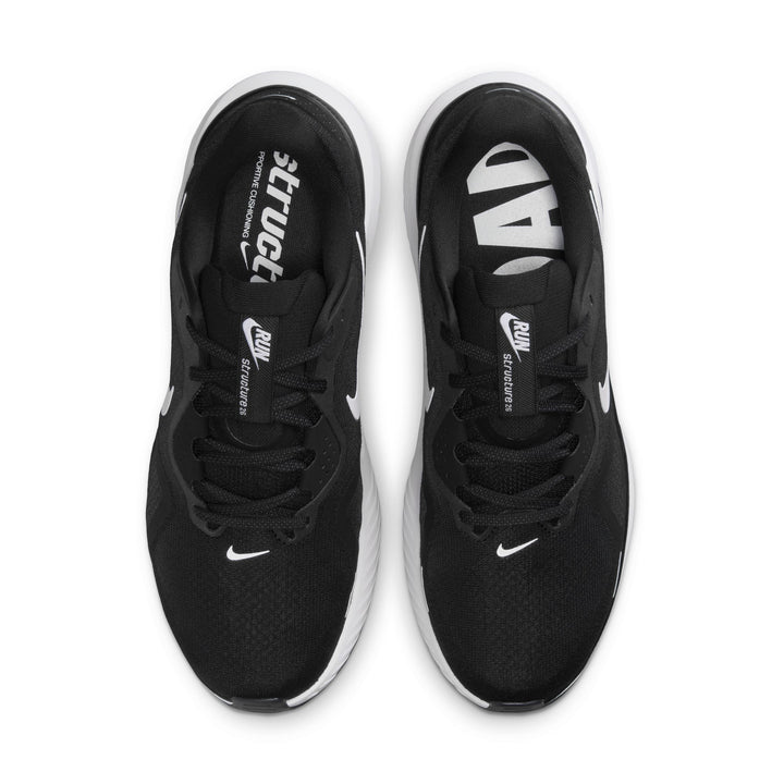 Nike Mens Structure 26 Wide - 2E Width - Black/White/Wolf Grey/Metallic Silver - Stability - SU26