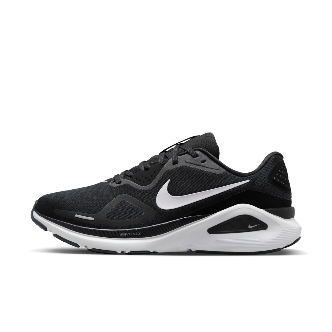 Nike Mens Structure 26 Wide - 2E Width - Black/White/Wolf Grey/Metallic Silver - Stability - SU26
