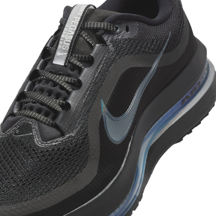 Nike Mens Pegasus Premium - Black/Black/Metallic Silver - Neutral - AW25